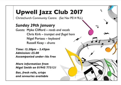 Myke Clifford, Chris Kirk, Nigel Portass and Russell Keay (Jazz Club Poster 2017)